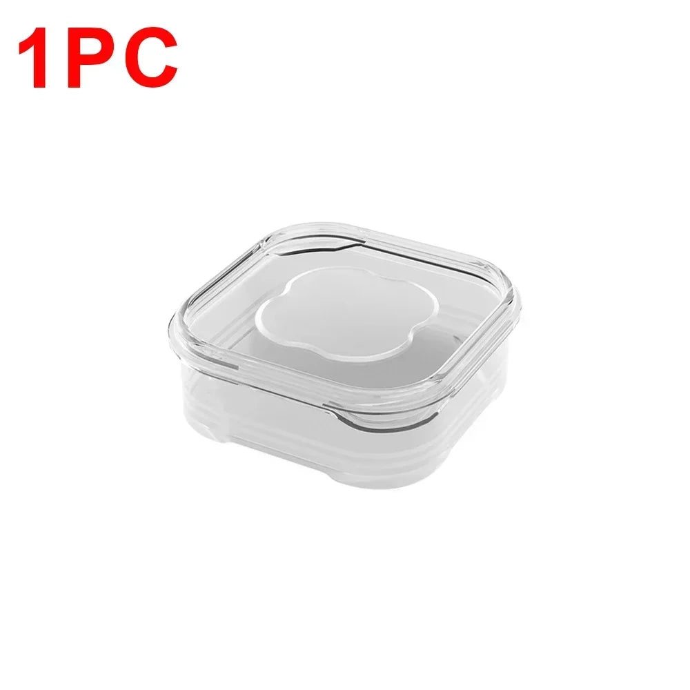 5/1Pcs Food Storage Containers With Lid Mini Transparent Fridge Meat Vegetable Fresh-Keeping Organizer Box For Kitchen Storage