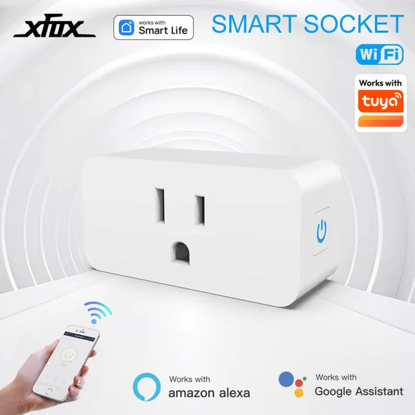 Tuya Mini WiFi Smart Plug 10A US Smart Home Timing Socket Smart Life APP Control Voice Control Works With Alexa Google Home
