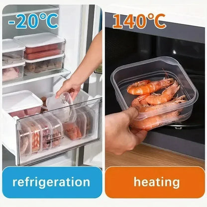 5/1Pcs Food Storage Containers With Lid Mini Transparent Fridge Meat Vegetable Fresh-Keeping Organizer Box For Kitchen Storage