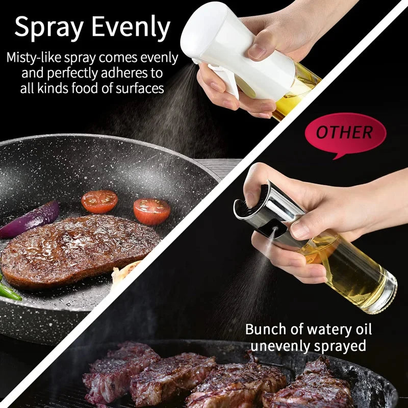 200/300/500ML Spray for Oil Spray Oil Sprayer Kitchen Nebulizer Dispenser BBQ Cooking Olive Diffuser Airfryer Olive Oil Sprayer