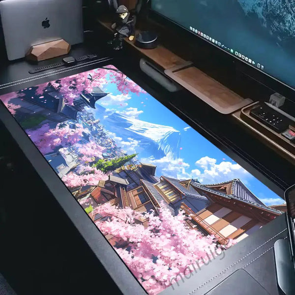 Mount Fuji Sakura Mouse Pad Large Computer Office Game Table Mat XXL Rubber Anti-slip Gaming Keyboard Mousepad Long Desk Pads