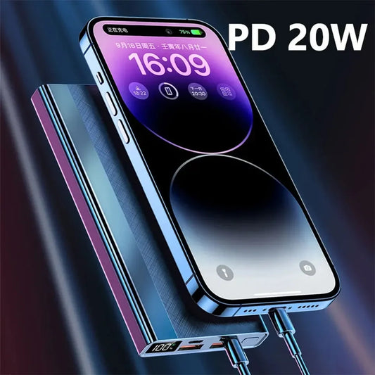 30000mAh Power Bank 66W Super Fast Charging for iPhone 13 14 Pro Huawei  PD 20W 20000mAh  External Battery Charger Powerbank