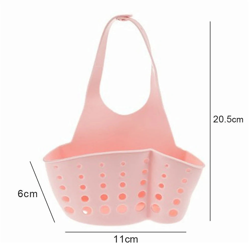 Home Storage Drain Basket Kitchen Sink Holder Adjustable Soap Sponge Shlf Hanging Drain Basket Bag Kitchen Accessories