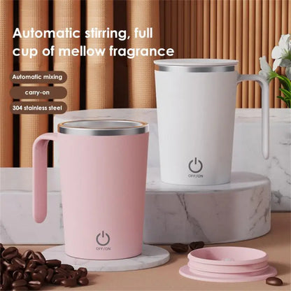 Automatic Stirring Cup Mug Water Coffee Tea Cup Electric Stirring Stainless Steel Rotating Magnetic Home Drinking Tools