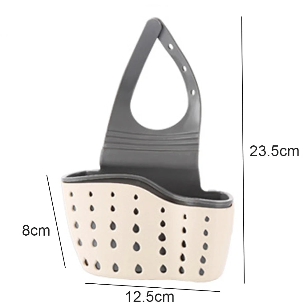 Home Storage Drain Basket Kitchen Sink Holder Adjustable Soap Sponge Shlf Hanging Drain Basket Bag Kitchen Accessories