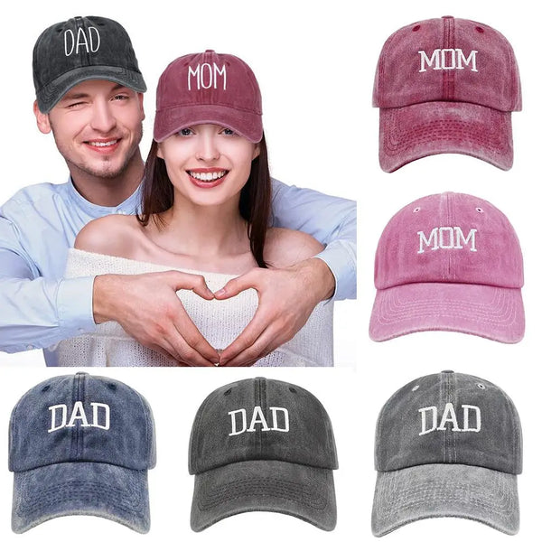Soft Top Caps For Men Woman Washed Cotton Snapback Cap DAD MOM Embroidery Baseball Cap Outdoor Sports Visor Sun Hat Vintage Hats