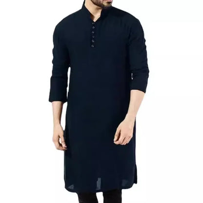 Abaya Men Shirts Long Sleeve Dress Islamic Chemise Elegant Kaftan Robe Pakistani Man Indian Clothes Muslim Eid Clothing S-5XL