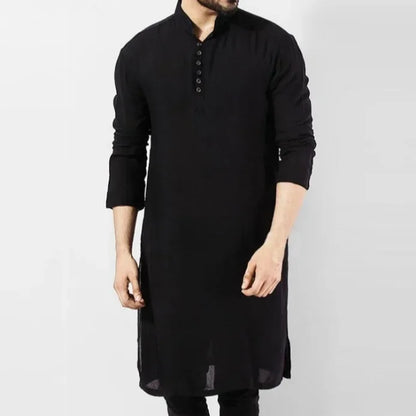 Abaya Men Shirts Long Sleeve Dress Islamic Chemise Elegant Kaftan Robe Pakistani Man Indian Clothes Muslim Eid Clothing S-5XL