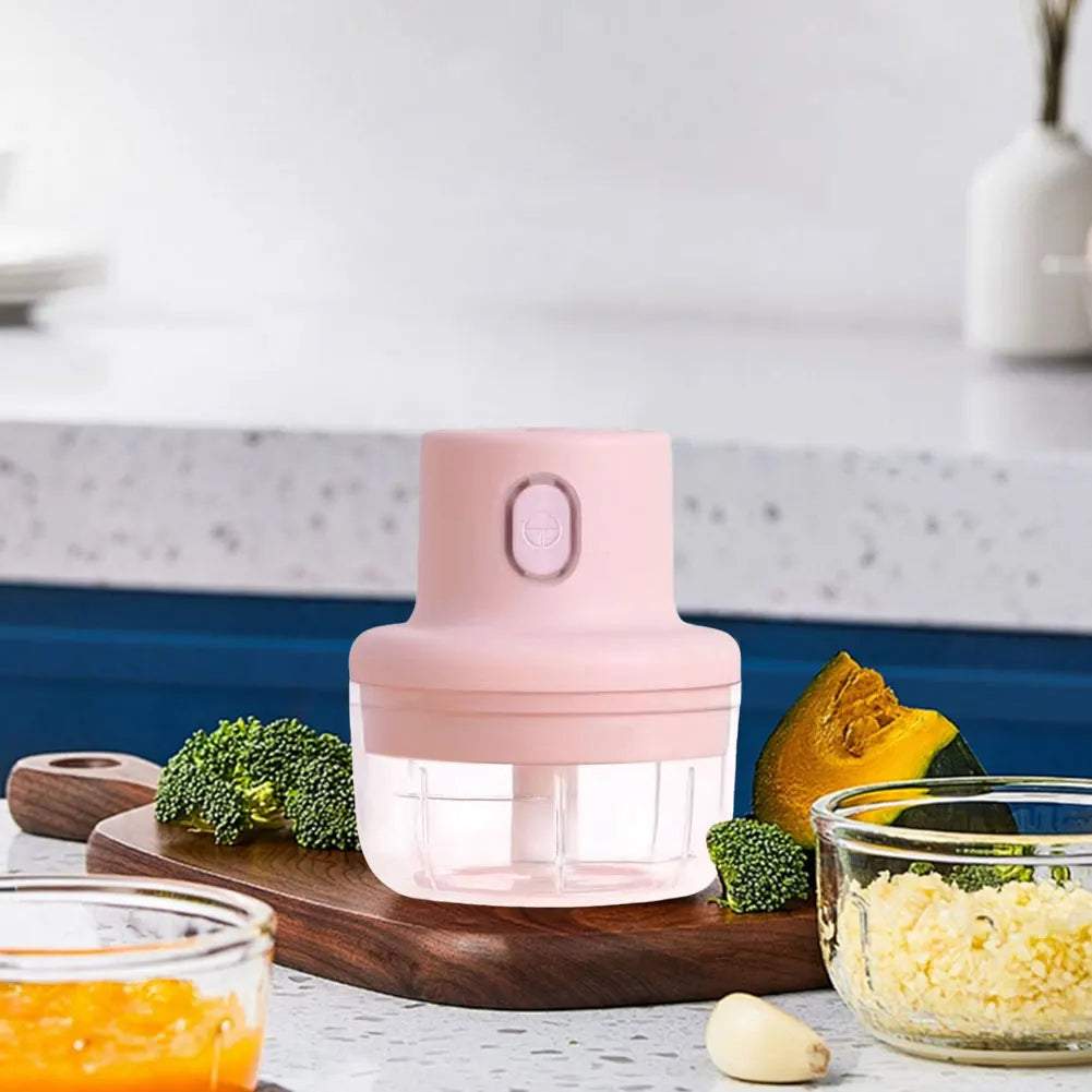 Electric Garlic Chopper Mini Portable Veggie Chopper USB Onion Chopper Garlic Masher Machine for Garlic Ginger Chili Fruit