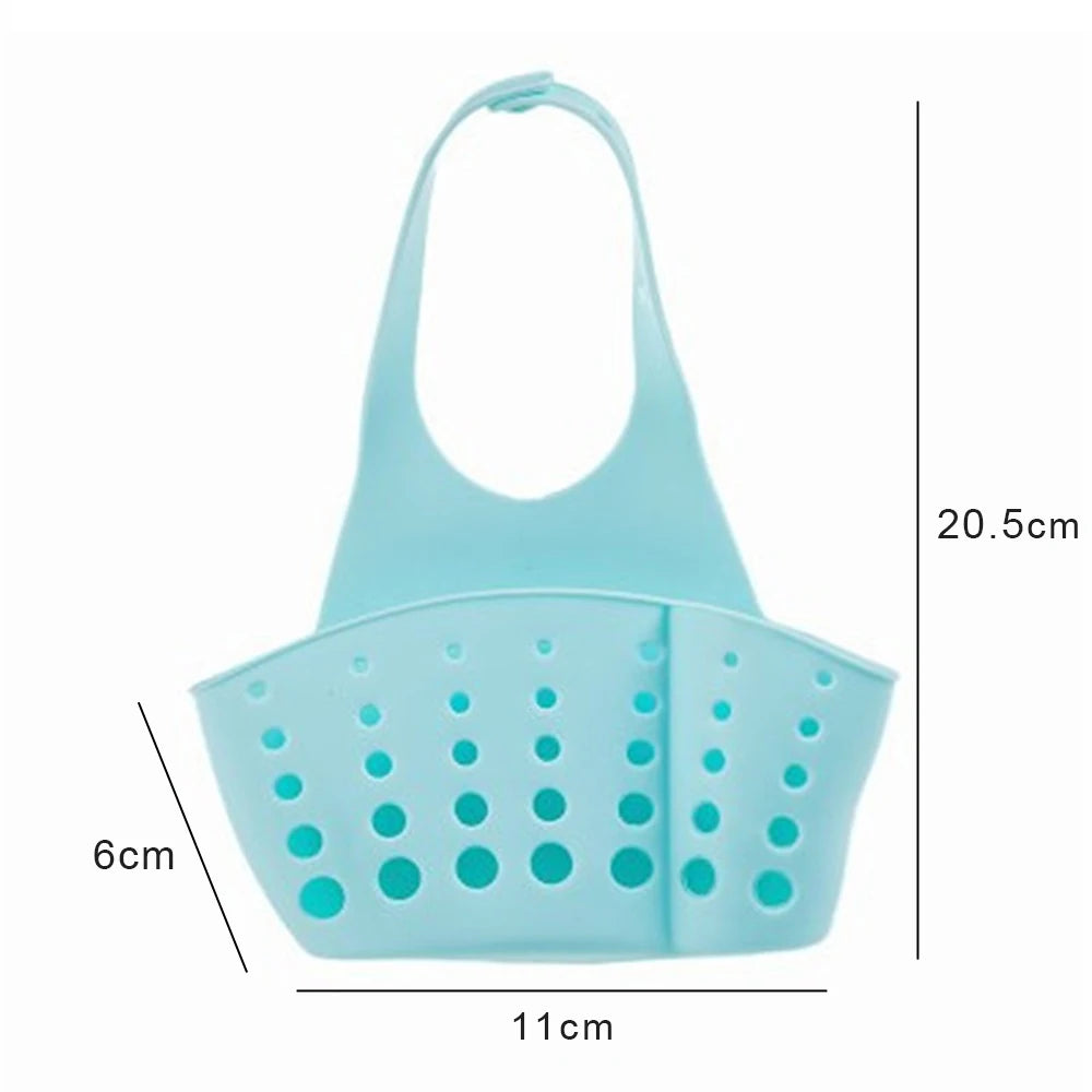 Home Storage Drain Basket Kitchen Sink Holder Adjustable Soap Sponge Shlf Hanging Drain Basket Bag Kitchen Accessories