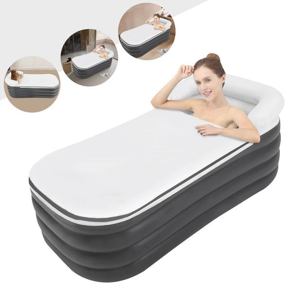 Foldable Portable Standing Bathtub Inflatable Bathtub Unisex SPA Bathtub for Shower Stall Hot Bath and Ice Bath