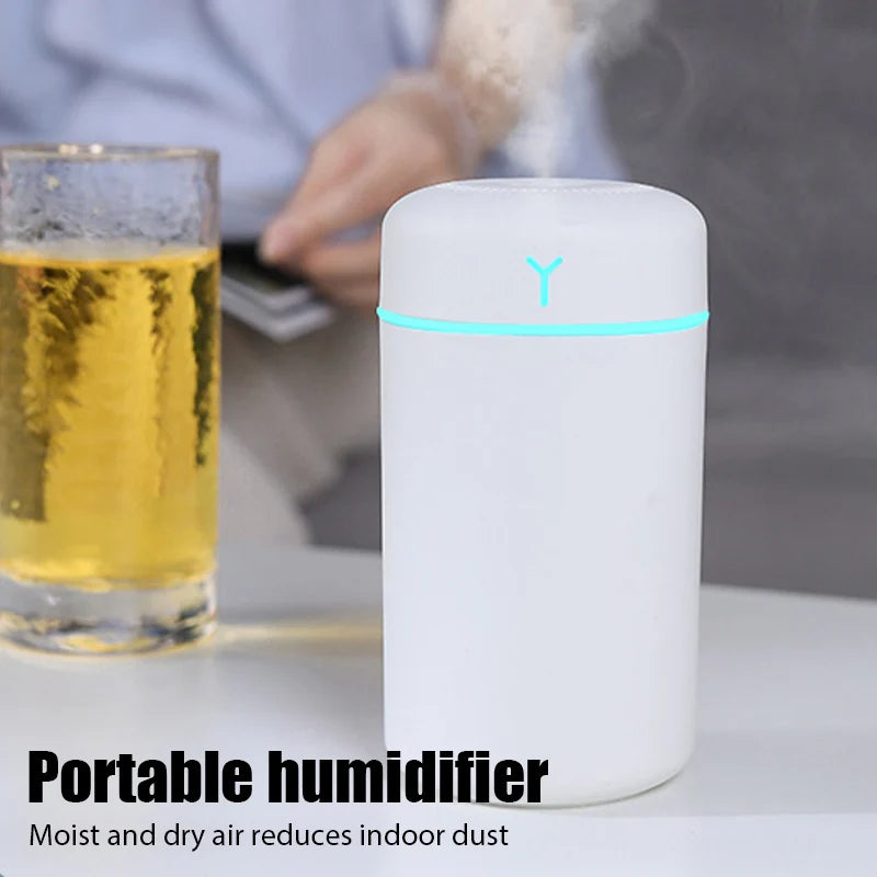 420ml Air Humidifier Portable USB Aroma Oil Diffuser with Colorful Light Cool Mist Sprayer For Bedroom Home Office Car Purifier