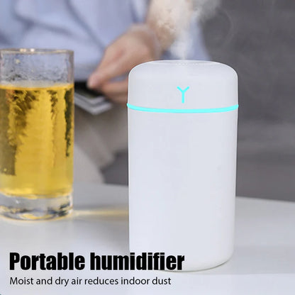 420ml Air Humidifier Portable USB Aroma Oil Diffuser with Colorful Light Cool Mist Sprayer For Bedroom Home Office Car Purifier