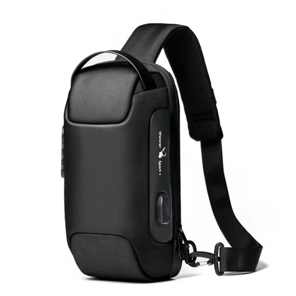 Men's Chest Bag Waterproof Crossbody Bag Multifunction Anti-theft Travel Bags Shoulder Bag Male USB Charging Pouch for Man