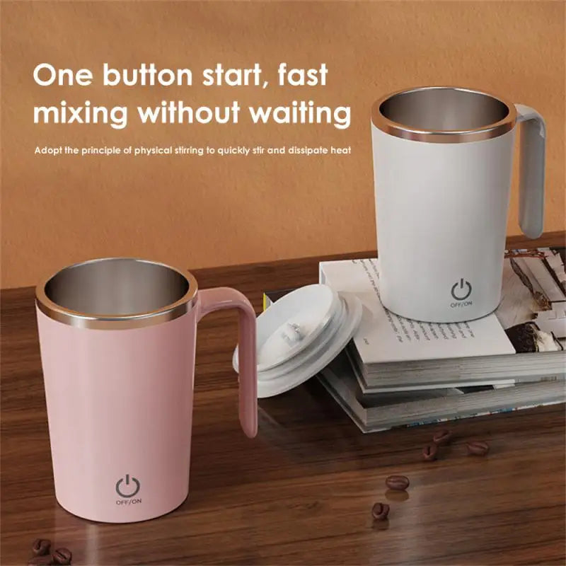 Automatic Stirring Cup Mug Water Coffee Tea Cup Electric Stirring Stainless Steel Rotating Magnetic Home Drinking Tools