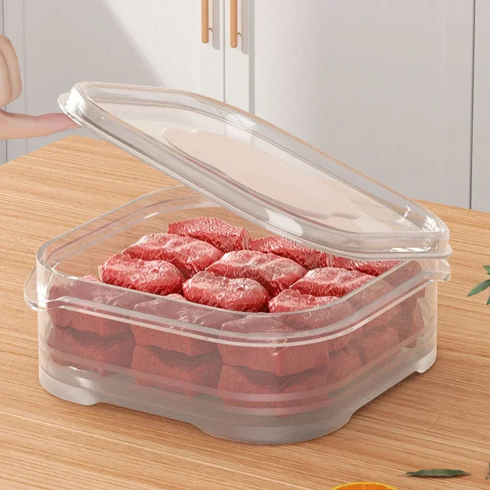 5/1Pcs Food Storage Containers With Lid Mini Transparent Fridge Meat Vegetable Fresh-Keeping Organizer Box For Kitchen Storage